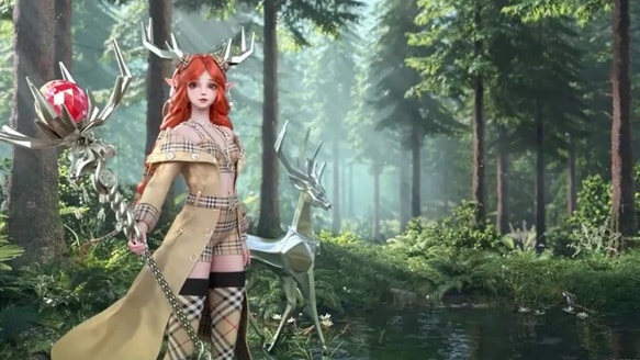 Video Game Character on Honor of Kings Wearing Burberry Skins