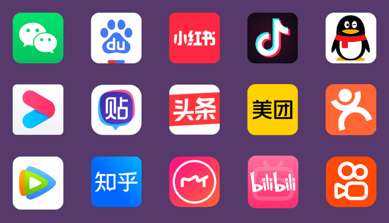 Popular social media in China