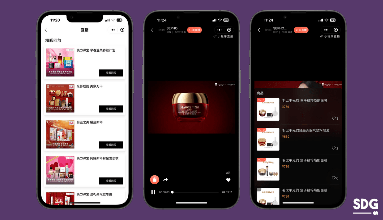 Sephora’s Mini-Program Live-streaming Content on WeChat