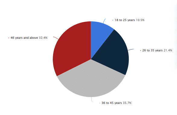 Share of Pinduoduo user group in China 2020 by age